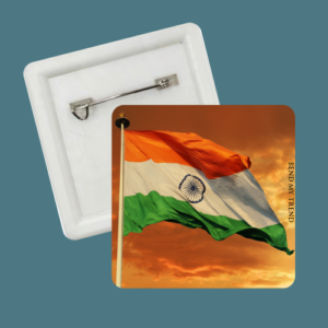 Pin Square White Badges