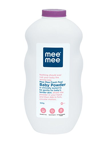 Mee Mee Baby Talcum Powder, Dermatologically tested, Paraben free, 0m+ (Fresh Feel - 500 g (Single Pack)