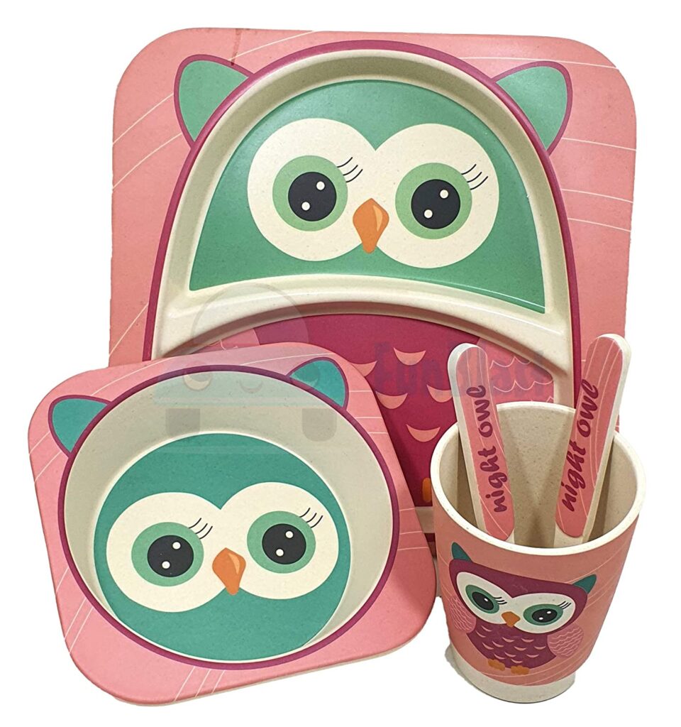 Bamboo Fiber Eco-Friendly Kids Feeding Set