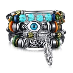 University Trendz Blue Evil Eye Bracelet