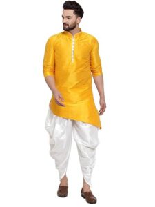 Men's Dupion Silk Dhoti Kurta Set