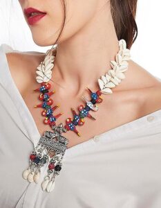 Artificial Shell Chain Pendant Women Jewellery Necklace Set