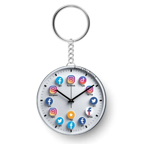 Social Watch Key Chain