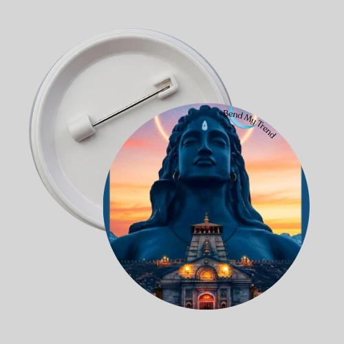 Shiva Pin Back Badge